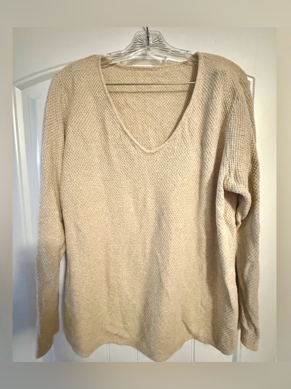 Cozy Cream V-Neck Sweater